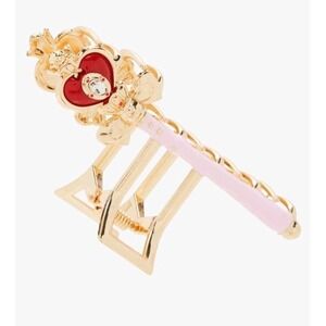 NEW Sailor Moon Spiral Heart Moon Scepter Pink Gold Hair Claw Clip Metallic